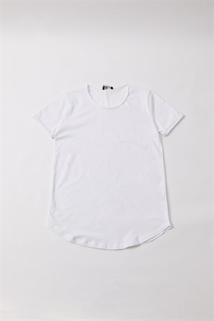 Basic Beyaz Long Fit Tshirt
