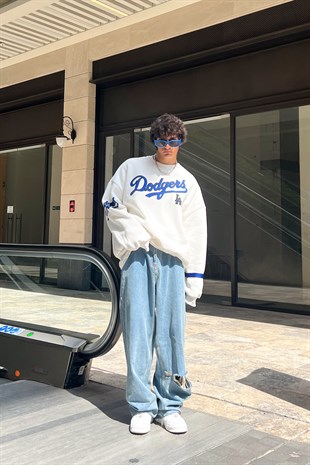 Dodgers Baskılı Oversize Sweatshirt