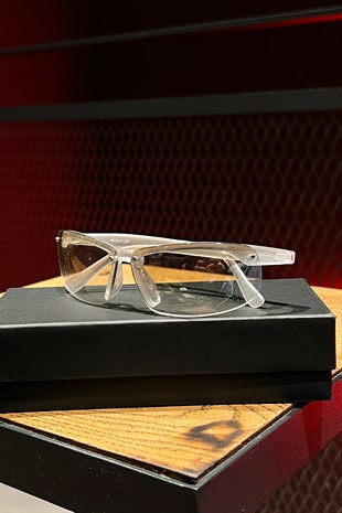 Transparent Frame Beyaz Streetwear Gözlük